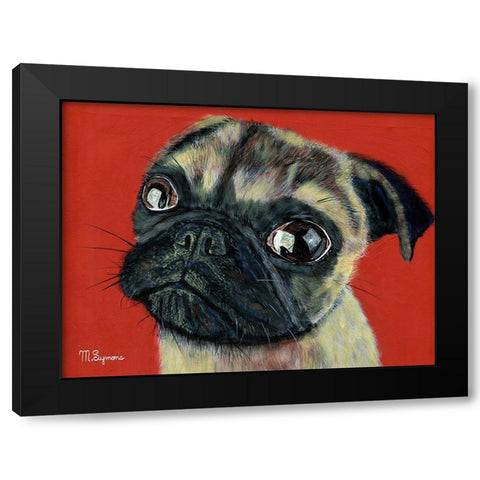 Pugly Black Modern Wood Framed Art Print with Double Matting by Symons, Melissa