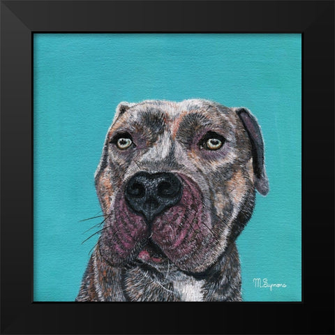 Good Boy Black Modern Wood Framed Art Print by Symons, Melissa