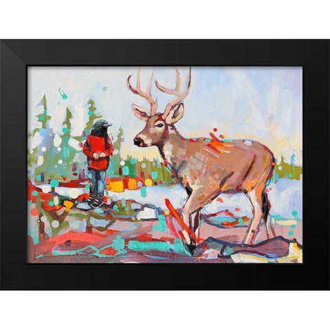 Love Letters Black Modern Wood Framed Art Print by Swanson, Adam