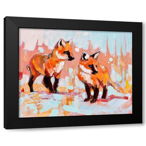 My Heart Black Modern Wood Framed Art Print by Swanson, Adam