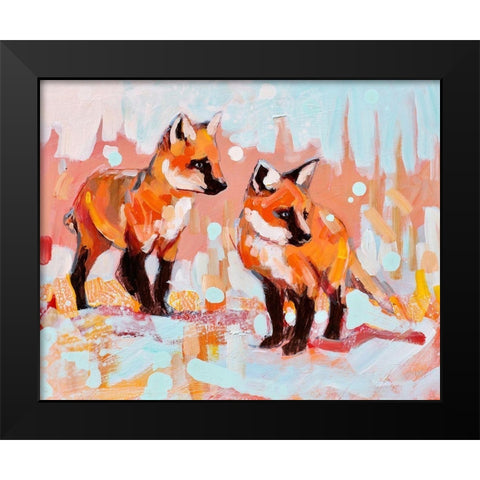 My Heart Black Modern Wood Framed Art Print by Swanson, Adam