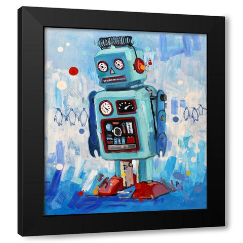 Roots Black Modern Wood Framed Art Print by Swanson, Adam