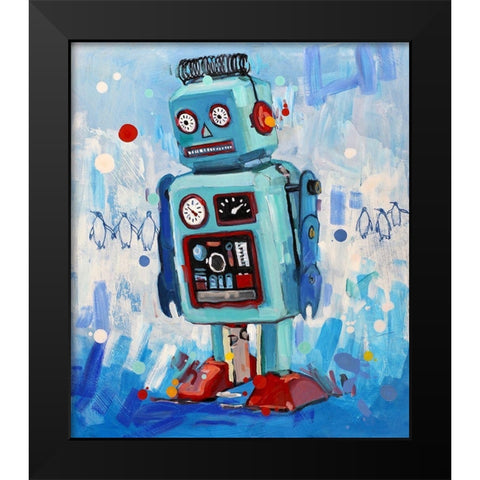 Roots Black Modern Wood Framed Art Print by Swanson, Adam