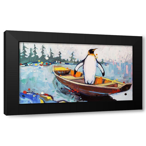 Styx Black Modern Wood Framed Art Print with Double Matting by Swanson, Adam