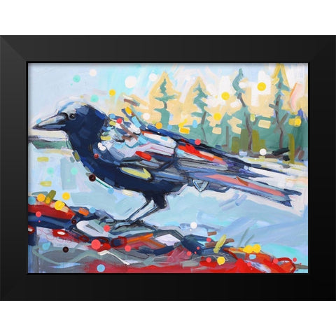 Working Backwards Black Modern Wood Framed Art Print by Swanson, Adam
