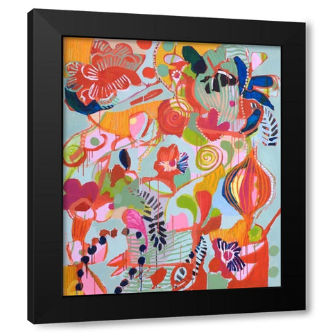 Femme Assise Black Modern Wood Framed Art Print by Siegmann, Sofie