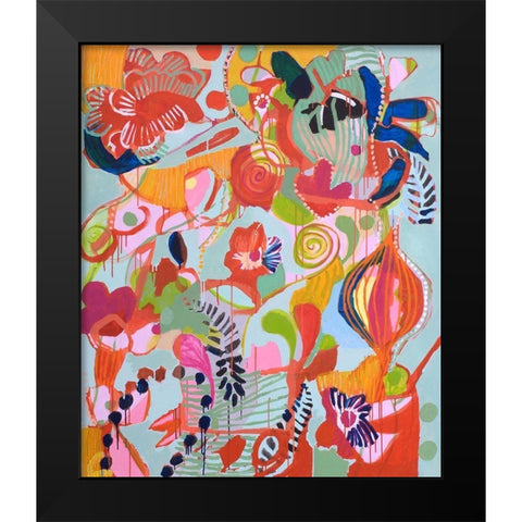Femme Assise Black Modern Wood Framed Art Print by Siegmann, Sofie