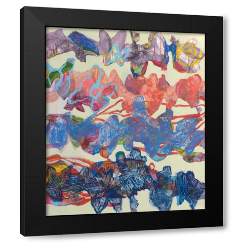 Flurina Black Modern Wood Framed Art Print by Siegmann, Sofie