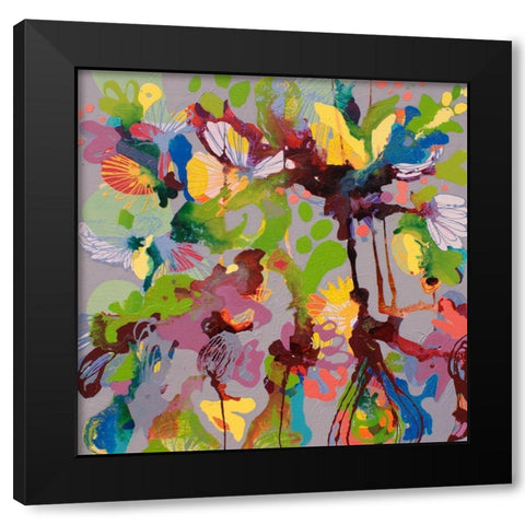Windy Days Black Modern Wood Framed Art Print with Double Matting by Siegmann, Sofie