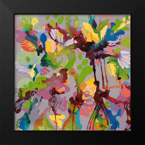 Windy Days Black Modern Wood Framed Art Print by Siegmann, Sofie