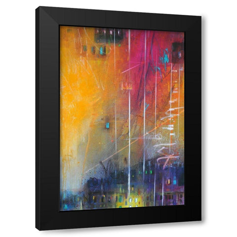 Light No. 17 Black Modern Wood Framed Art Print with Double Matting by Schubert, Bea Garding