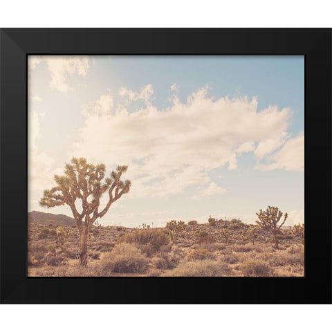 Sunshine and Joshua Trees Black Modern Wood Framed Art Print by Soffia, Myan