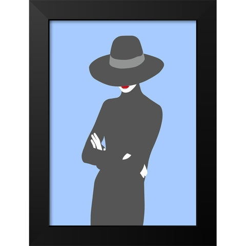 Lady No. 2 Black Modern Wood Framed Art Print by Salvadori, Sean