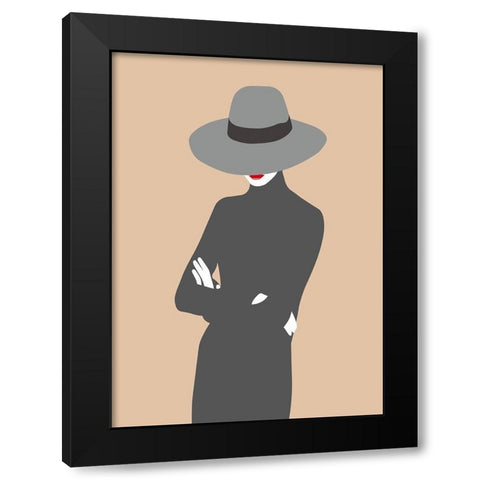 Lady No. 5 Black Modern Wood Framed Art Print with Double Matting by Salvadori, Sean