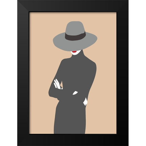 Lady No. 5 Black Modern Wood Framed Art Print by Salvadori, Sean