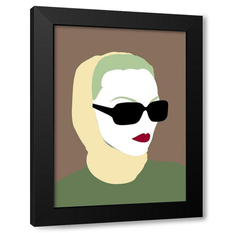 Lady No. 9 Black Modern Wood Framed Art Print with Double Matting by Salvadori, Sean