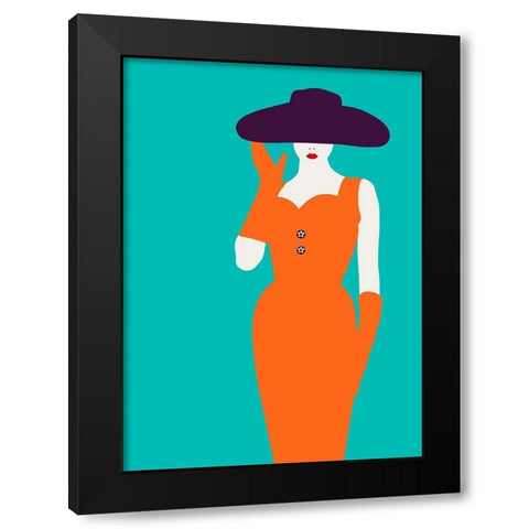 Lady No. 12 Black Modern Wood Framed Art Print by Salvadori, Sean