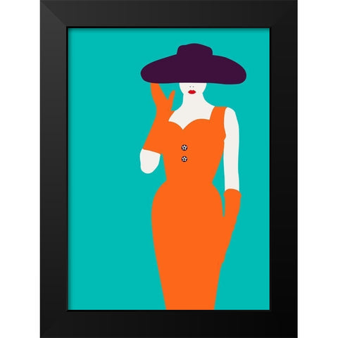 Lady No. 12 Black Modern Wood Framed Art Print by Salvadori, Sean
