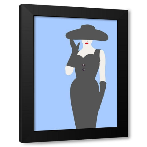 Lady No. 13 Black Modern Wood Framed Art Print by Salvadori, Sean