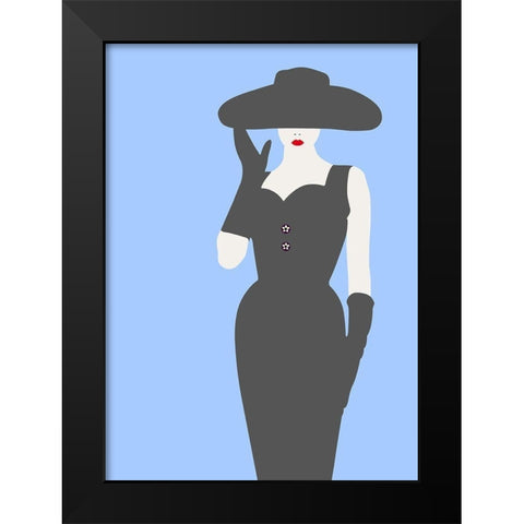 Lady No. 13 Black Modern Wood Framed Art Print by Salvadori, Sean