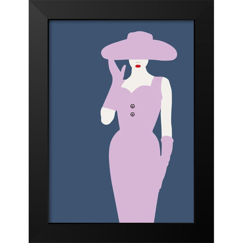 Lady No. 14 Black Modern Wood Framed Art Print by Salvadori, Sean