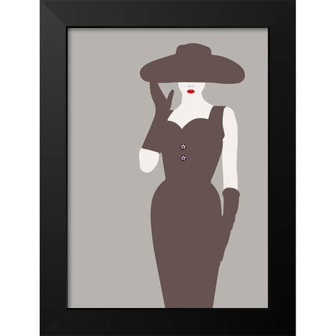 Lady No. 15 Black Modern Wood Framed Art Print by Salvadori, Sean