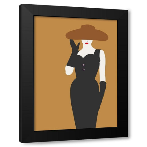 Lady No. 16 Black Modern Wood Framed Art Print by Salvadori, Sean