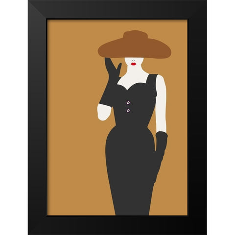 Lady No. 16 Black Modern Wood Framed Art Print by Salvadori, Sean