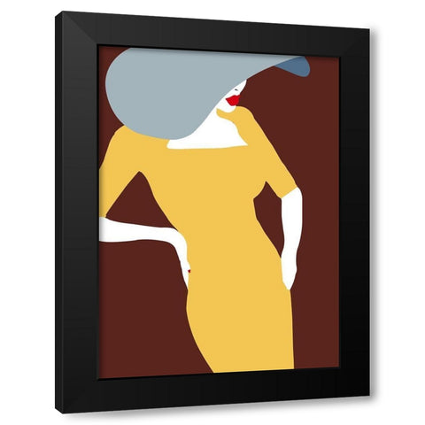 Lady No. 17 Black Modern Wood Framed Art Print with Double Matting by Salvadori, Sean