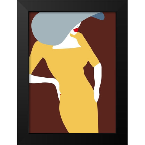 Lady No. 17 Black Modern Wood Framed Art Print by Salvadori, Sean