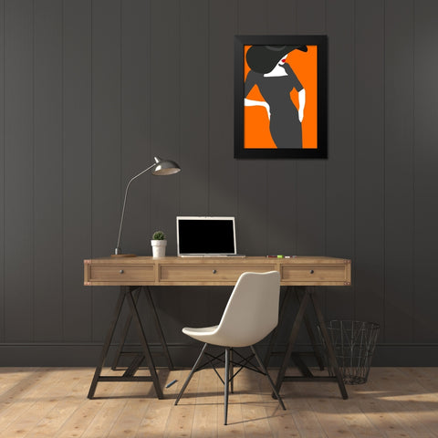Lady No. 18 Black Modern Wood Framed Art Print by Salvadori, Sean
