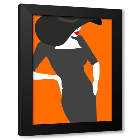 Lady No. 18 Black Modern Wood Framed Art Print with Double Matting by Salvadori, Sean