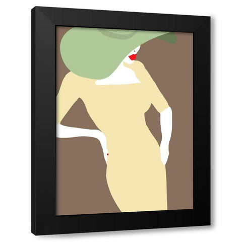 Lady No. 19 Black Modern Wood Framed Art Print by Salvadori, Sean