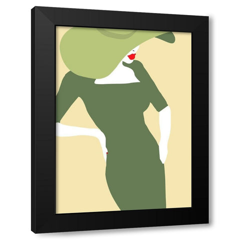 Lady No. 20 Black Modern Wood Framed Art Print with Double Matting by Salvadori, Sean