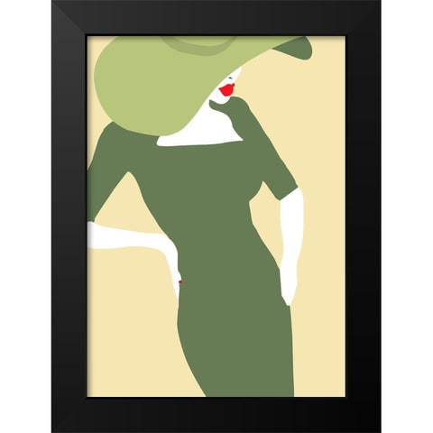 Lady No. 20 Black Modern Wood Framed Art Print by Salvadori, Sean