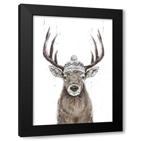 Lets Go Outside Black Modern Wood Framed Art Print by Solti, Balazs