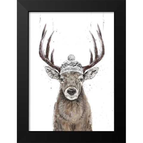 Lets Go Outside Black Modern Wood Framed Art Print by Solti, Balazs