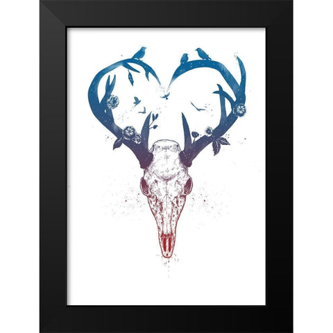 Neverending Love Black Modern Wood Framed Art Print by Solti, Balazs