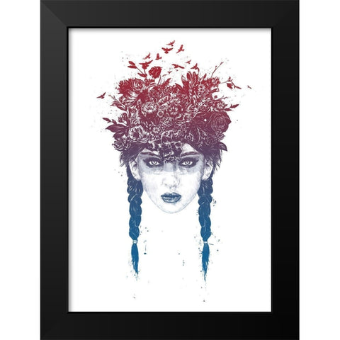 Summer Queen No. 2 Black Modern Wood Framed Art Print by Solti, Balazs