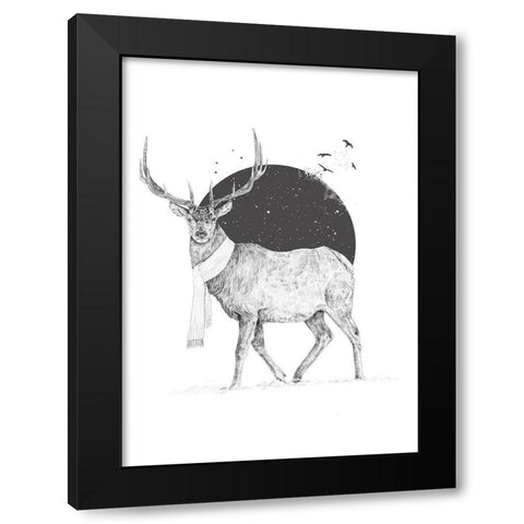 Winter Is All Around Black Modern Wood Framed Art Print by Solti, Balazs