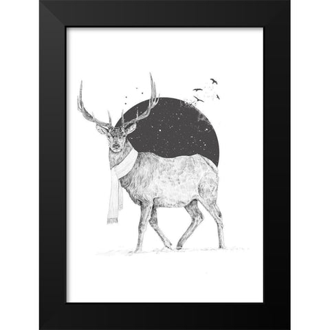 Winter Is All Around Black Modern Wood Framed Art Print by Solti, Balazs