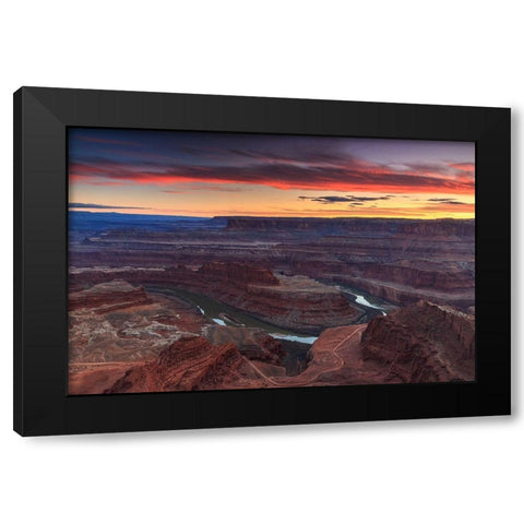 Sunset at Dead Horse Black Modern Wood Framed Art Print with Double Matting by Severn, Shawn-Corinne