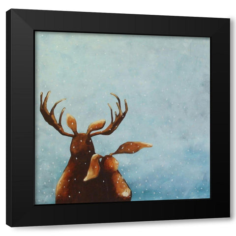 Friends Black Modern Wood Framed Art Print with Double Matting by Stewart, Lucia