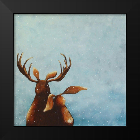 Friends Black Modern Wood Framed Art Print by Stewart, Lucia