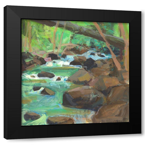 Under and Over Black Modern Wood Framed Art Print with Double Matting by Saxon, Angela