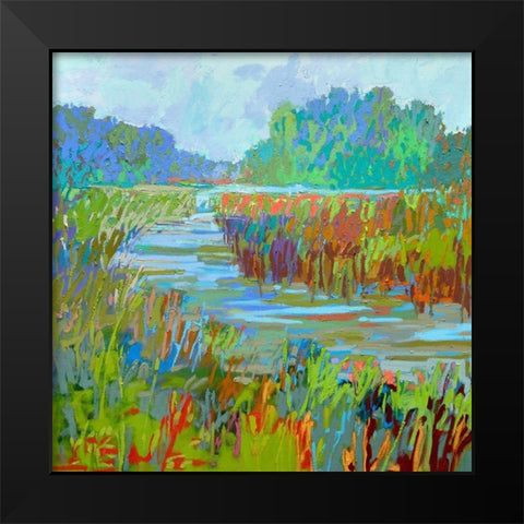 A Bend in the River Black Modern Wood Framed Art Print by Schmidt, Jane