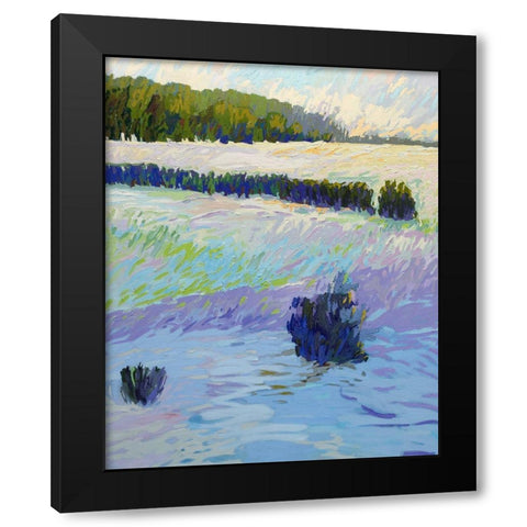 When It Snows Black Modern Wood Framed Art Print by Schmidt, Jane