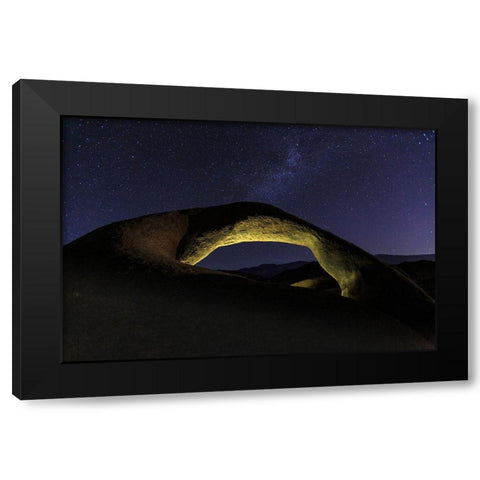 Backlit Mobius Arch Black Modern Wood Framed Art Print with Double Matting by Severn, Shawn/Corinne
