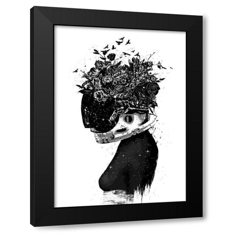 Hybrid Girl Black Modern Wood Framed Art Print with Double Matting by Solti, Balazs