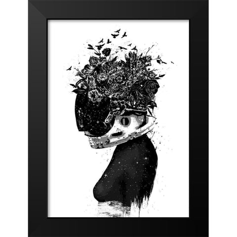 Hybrid Girl Black Modern Wood Framed Art Print by Solti, Balazs